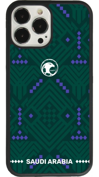 iPhone 13 Pro Max Case Hülle - Silikon schwarz Saudi Arabien 2026 personalisierbares Fussballtrikot