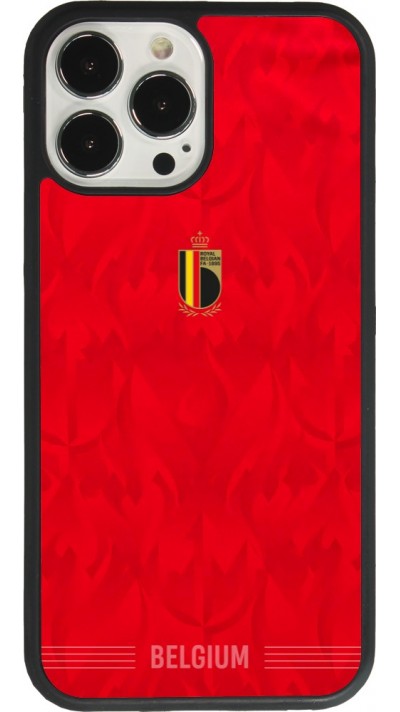 iPhone 13 Pro Max Case Hülle - Silikon schwarz Belgien 2026 personalisierbares Fussballtrikot
