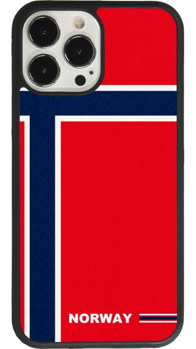 iPhone 13 Pro Max Case Hülle - Silikon schwarz Norwegen 2026 personalisierbares Fussballtrikot