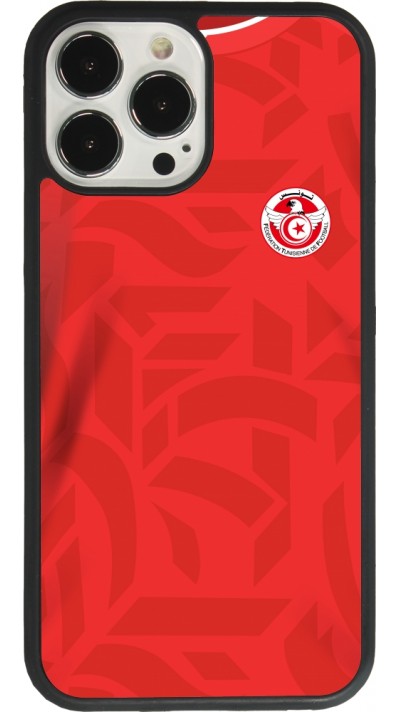 iPhone 13 Pro Max Case Hülle - Silikon schwarz Tunesien 2022 personalisierbares Fussballtrikot