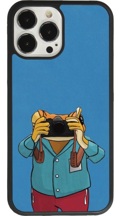 iPhone 13 Pro Max Case Hülle - Silikon schwarz Frog with camera DTMF