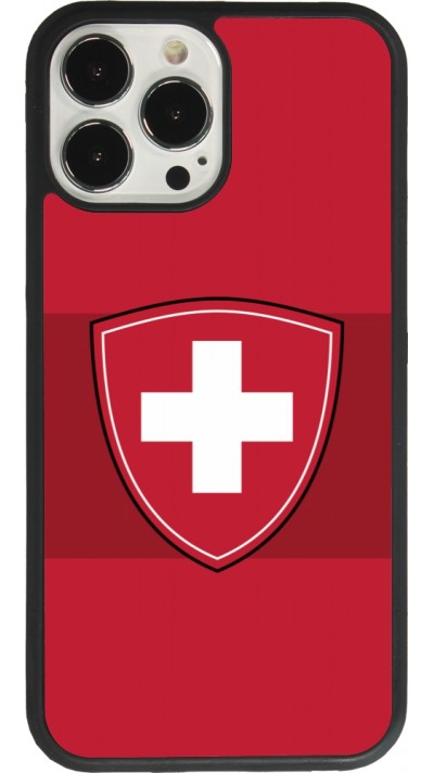 iPhone 13 Pro Max Case Hülle - Silikon schwarz Hockey World Championship Ecusson Suisse