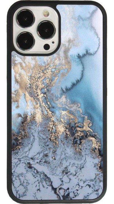 Coque iPhone 13 Pro Max - Silicone rigide noir Marble 04