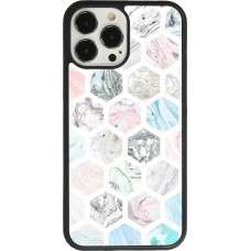 Coque iPhone 13 Pro Max - Silicone rigide noir Marble Everything