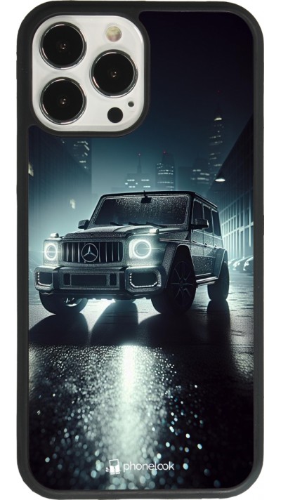 Coque iPhone 13 Pro Max - Silicone rigide noir Mercedes G AMG Night