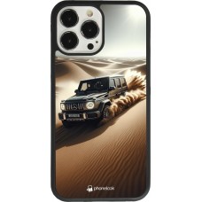 Coque iPhone 13 Pro Max - Silicone rigide noir Mercedes G Drift Desert