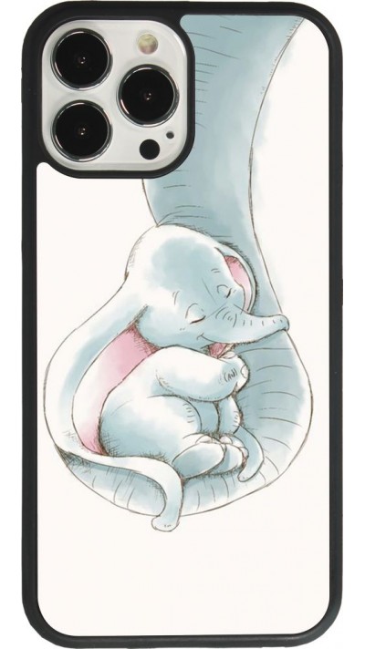 Coque iPhone 13 Pro Max - Silicone rigide noir Mom 1903