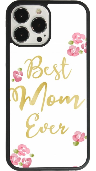 Coque iPhone 13 Pro Max - Silicone rigide noir Mom 2024 best Mom ever