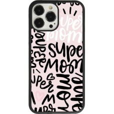 Coque iPhone 13 Pro Max - Silicone rigide noir Mom 2024 Super mom