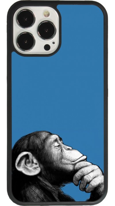Coque iPhone 13 Pro Max - Silicone rigide noir Monkey Pop Art