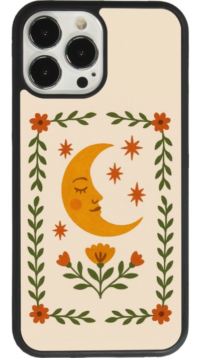 iPhone 13 Pro Max Case Hülle - Silikon schwarz Half moon stamp 2026