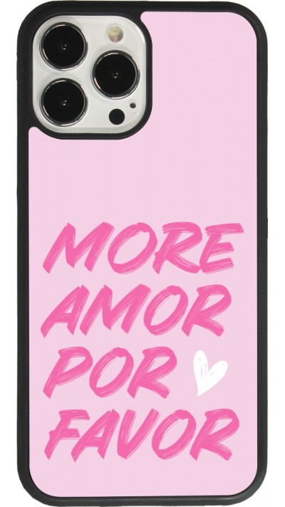 Coque iPhone 13 Pro Max - Silicone rigide noir More amor porfavor