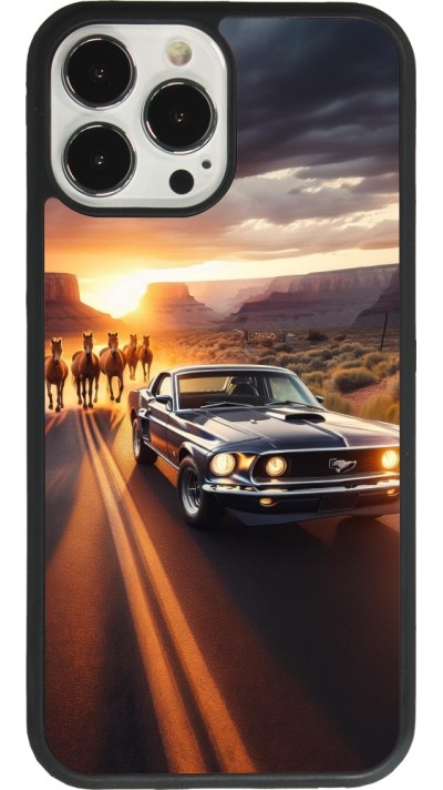 Coque iPhone 13 Pro Max - Silicone rigide noir Mustang 69 Grand Canyon