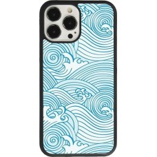 Coque iPhone 13 Pro Max - Silicone rigide noir Ocean Waves
