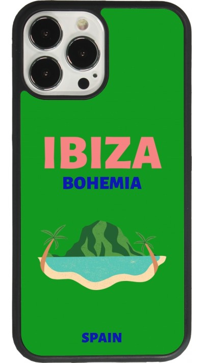 Coque iPhone 13 Pro Max - Silicone rigide noir Pop Summer Destination Ibiza