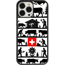 Coque iPhone 13 Pro Max - Silicone rigide noir Poya Suisse 1