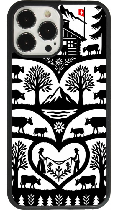 Coque iPhone 13 Pro Max - Silicone rigide noir Poya Suisse 2