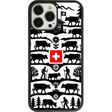 Coque iPhone 13 Pro Max - Silicone rigide noir Poya Suisse 3