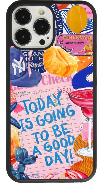 Coque iPhone 13 Pro Max - Silicone rigide noir Preppy Today is Going to be a good day