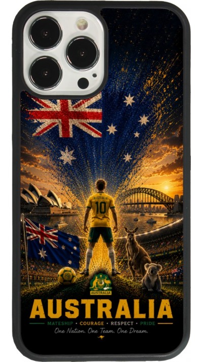 iPhone 13 Pro Max Case Hülle - Silikon schwarz Fussball Australien splash 2026