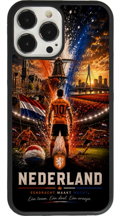 iPhone 13 Pro Max Case Hülle - Silikon schwarz Fussball Niederlande splash 2026