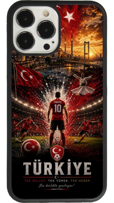 iPhone 13 Pro Max Case Hülle - Silikon schwarz Fussball Türkei splash 2026