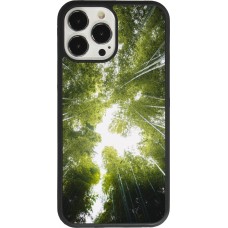 Coque iPhone 13 Pro Max - Silicone rigide noir Spring 23 forest blue sky