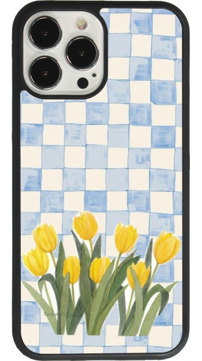 iPhone 13 Pro Max Case Hülle - Silikon schwarz Blue vichy tulips 2026