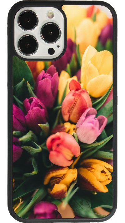 iPhone 13 Pro Max Case Hülle - Silikon schwarz Bouquet of tulips 2026