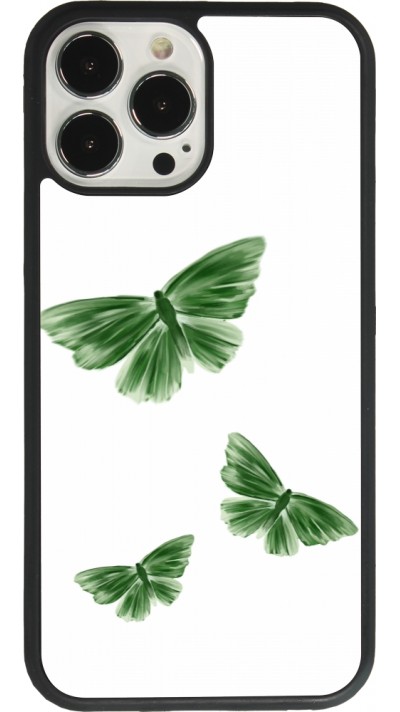 iPhone 13 Pro Max Case Hülle - Silikon schwarz Butterflies 2026