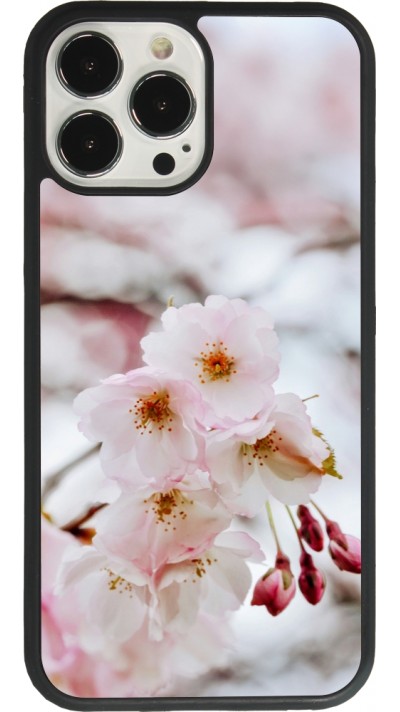 iPhone 13 Pro Max Case Hülle - Silikon schwarz Cherry tree 2026