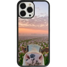 iPhone 13 Pro Max Case Hülle - Silikon schwarz Cow with tulips 2026