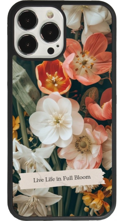 iPhone 13 Pro Max Case Hülle - Silikon schwarz Full Bloom 2026