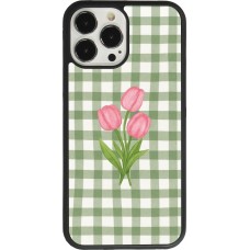 iPhone 13 Pro Max Case Hülle - Silikon schwarz Green vichy tulips 2026
