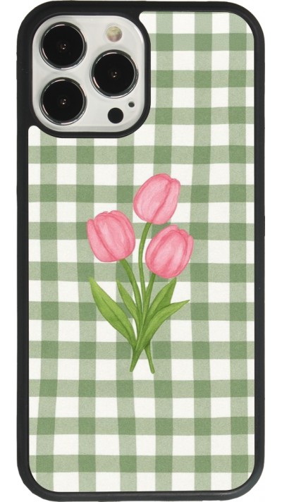 iPhone 13 Pro Max Case Hülle - Silikon schwarz Green vichy tulips 2026