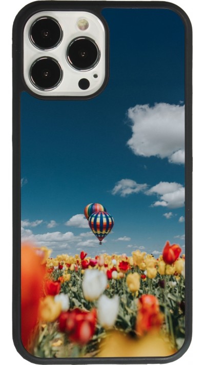 iPhone 13 Pro Max Case Hülle - Silikon schwarz Hot air balloon 2026
