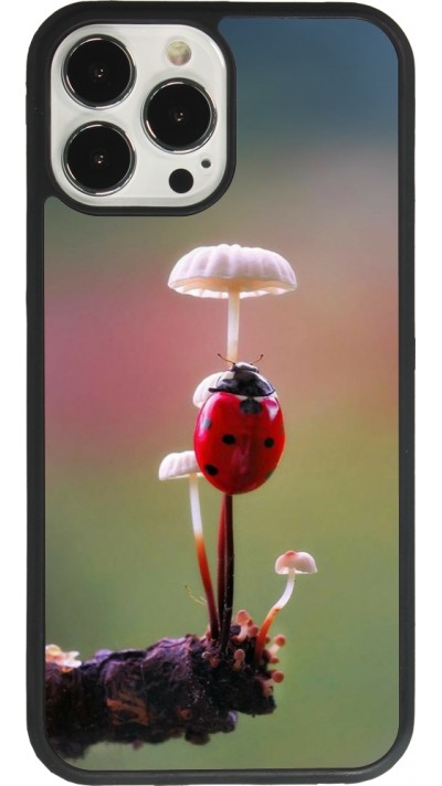 iPhone 13 Pro Max Case Hülle - Silikon schwarz Ladybird on a mushroom 2026