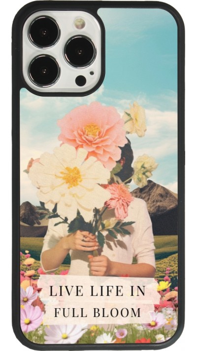 iPhone 13 Pro Max Case Hülle - Silikon schwarz Live life in full moon 2026