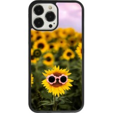 iPhone 13 Pro Max Case Hülle - Silikon schwarz Sunflower with glasses 2026