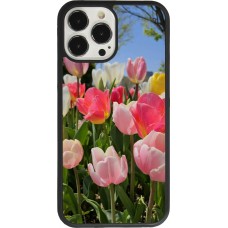iPhone 13 Pro Max Case Hülle - Silikon schwarz Tulips 2026