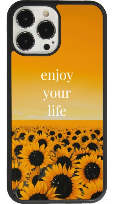 iPhone 13 Pro Max Case Hülle - Silikon schwarz Summer 2026 Enjoy your life