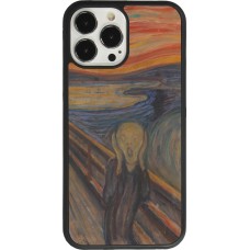 Coque iPhone 13 Pro Max - Silicone rigide noir Tableau art - Le Cri - Edvard Munch