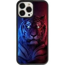 iPhone 13 Pro Max Case Hülle - Silikon schwarz Tiger Blue Red