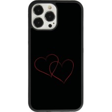 iPhone 13 Pro Max Case Hülle - Silikon schwarz Valentine 2023 attached heart