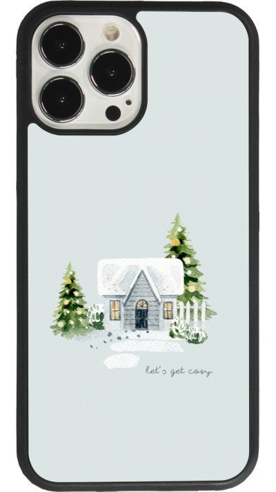 iPhone 13 Pro Max Case Hülle - Silikon schwarz Winter 25 Cosy House