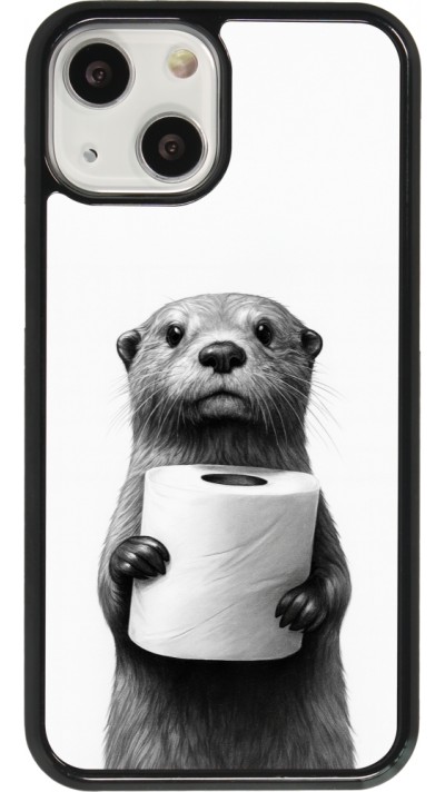iPhone 13 mini Case Hülle - Otter Toilettenpapier