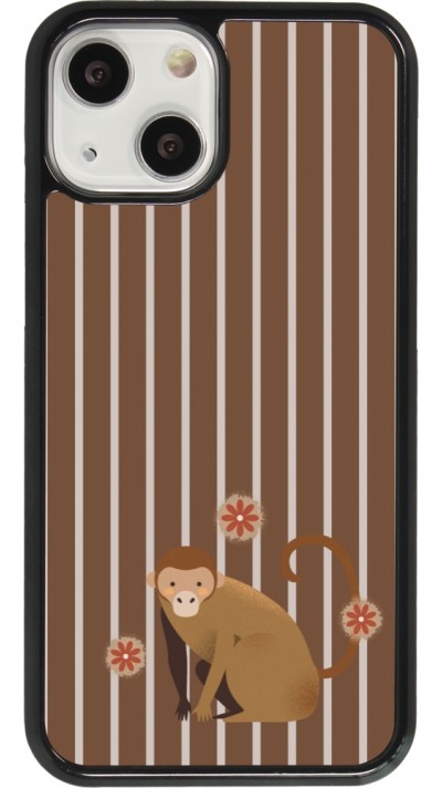 Coque iPhone 13 mini - Monkey with stripes