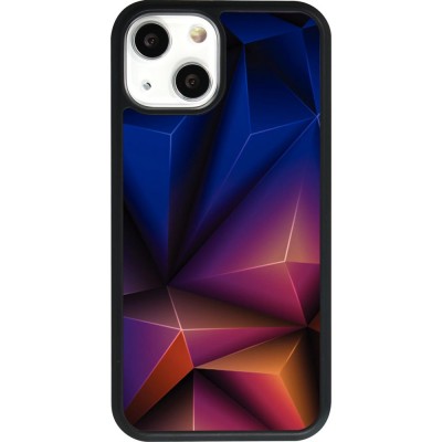 Hülle iPhone 13 mini - Silikon schwarz Abstract Triangles 