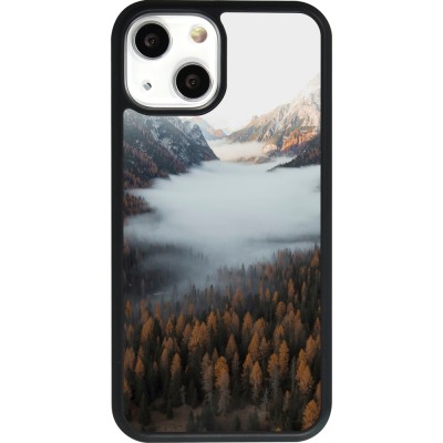 iPhone 13 mini Case Hülle - Silikon schwarz Autumn 22 forest lanscape