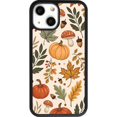 iPhone 13 mini Case Hülle - Silikon schwarz Autumn 25 Autumn pattern